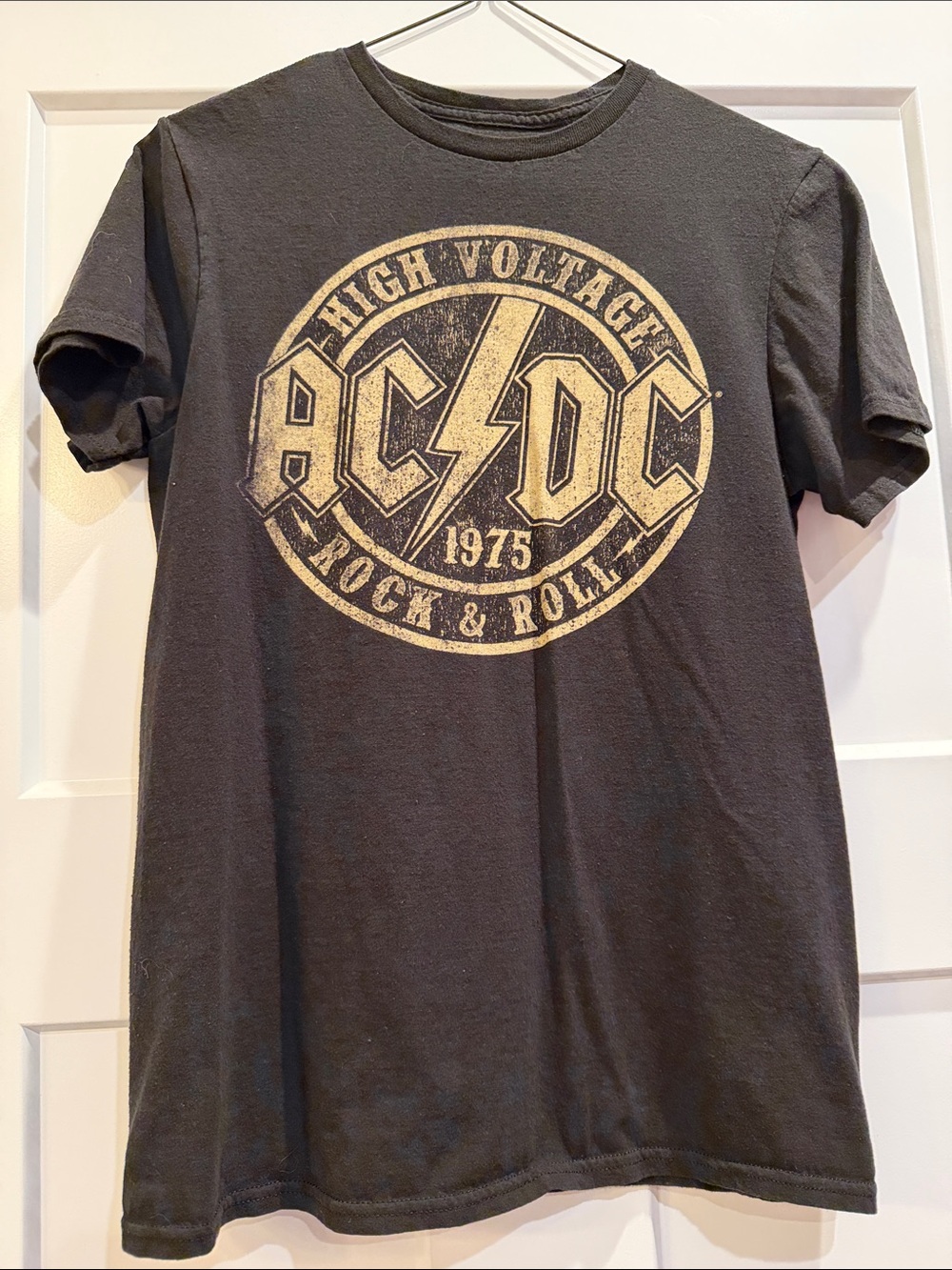 AC/DC Black Short-Sleeve High Voltage Logo Tee